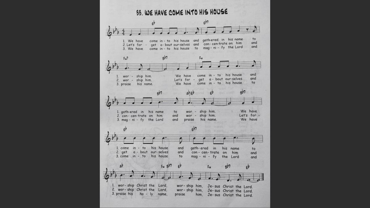 Come To The House Catholic Mass Song Sheet Music