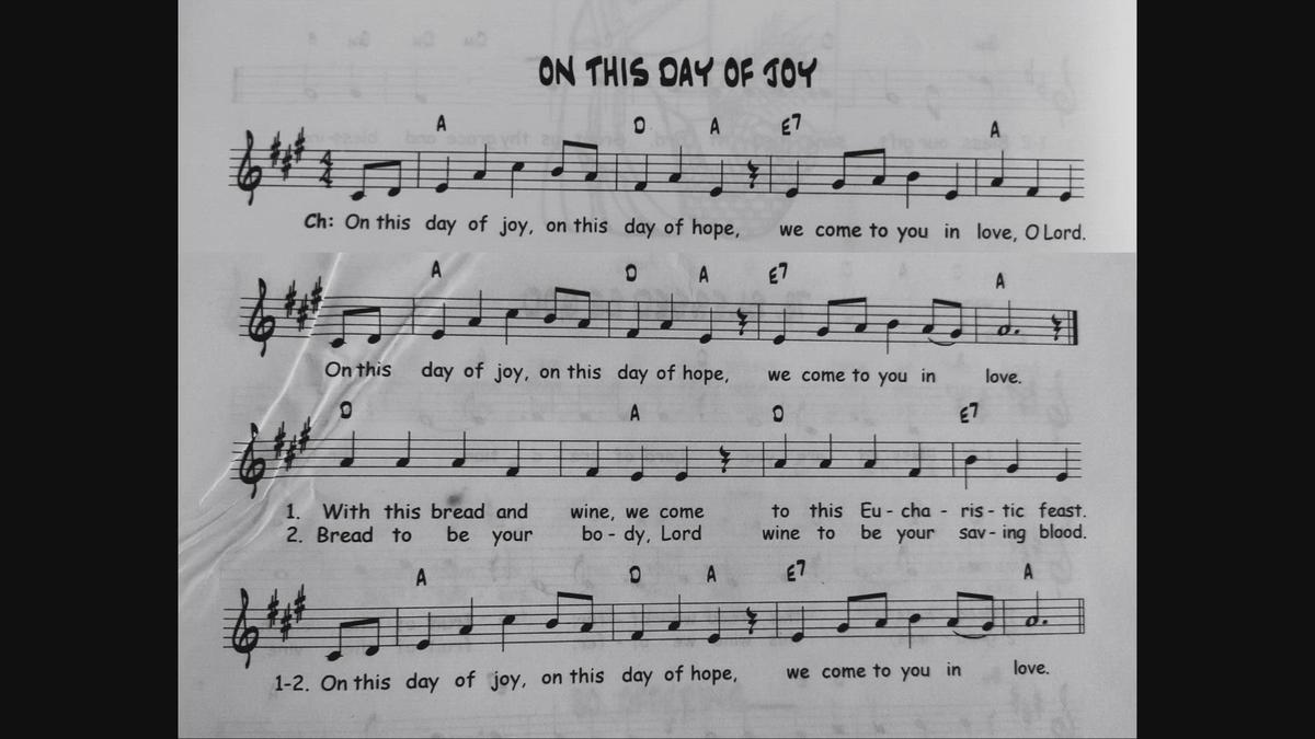 Song Of Praise Catholic Mass Song Sheet Music