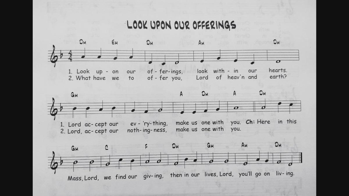 Take Our Bread Catholic Mass Song Sheet Music