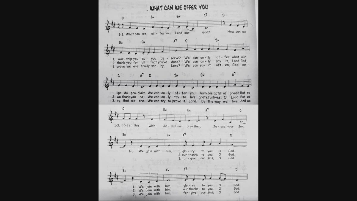 Father Take The Gifts We Bring Catholic Mass Song Sheet Music