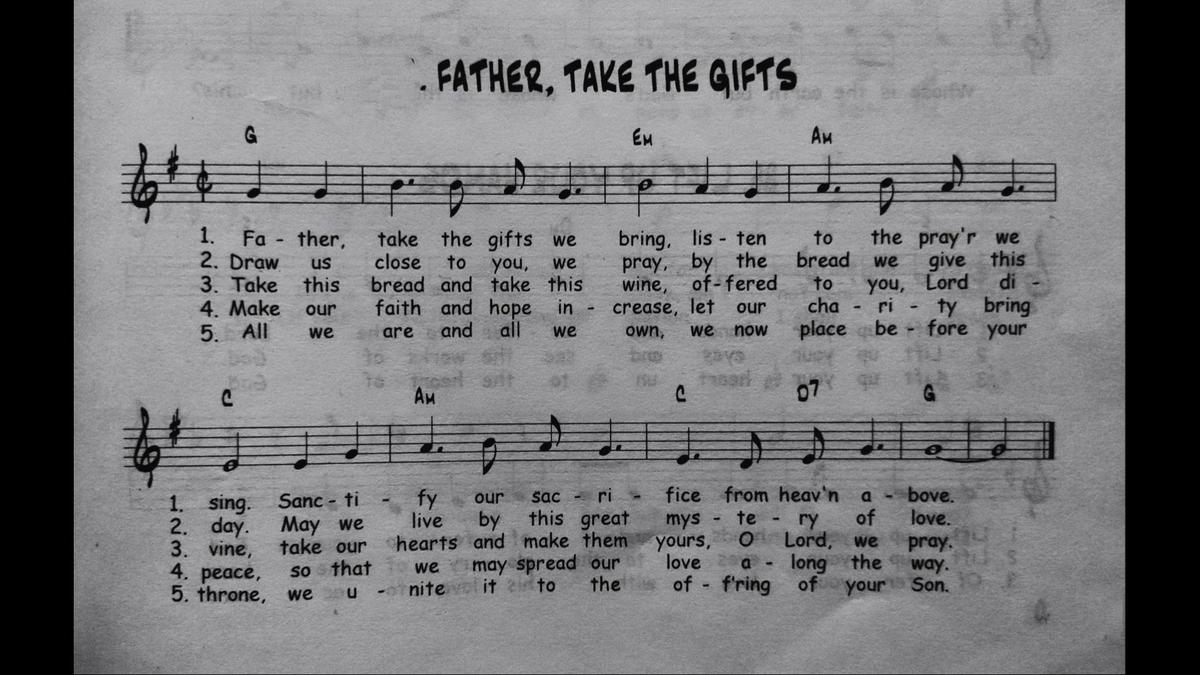 Father Take The Gifts We Bring Catholic Mass Song Sheet Music