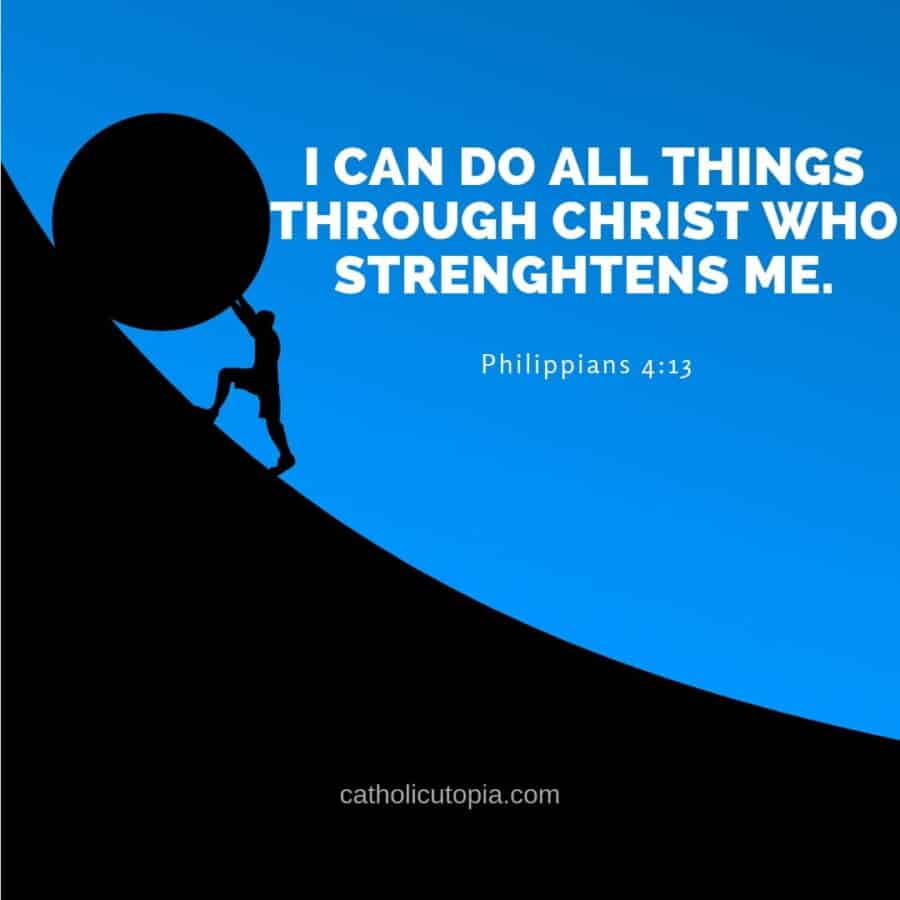 I can do all things through christ who strenghtens me